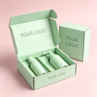 Emballage en carton ondulé personnalisé avec logo, bande détachable, fermeture autocollante, boîte d'expédition pour cadeaux, cosmétiques