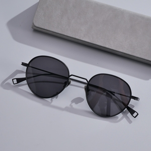 Vintage Round Metal <b>Sunglasses</b> Unisex <b>Gradient</b> Lens Thin Frame UV400 Protection Retro Sun Glasses Custom Logo OEM Wholesale - Product Image 5