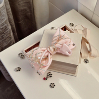 Barrettes à cheveux en polyester faites à la main pour femmes et filles, style anglais mignon rose, quatre saisons, accessoire de cheveux en métal durable