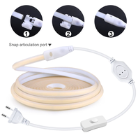 Tira de Luz LED COB de 220V, Alta Luminosidad, Impermeable IP65, Regulable y Cortable para Iluminación de Piscinas/Marina