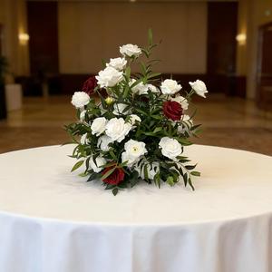Bola de <span class=keywords><strong>Flores</strong></span> de Boda de Alta Gama, Hilera de <span class=keywords><strong>Flores</strong></span> Naturales Blancas para Decoración de Pasillos y Escenarios, Elegantes <span class=keywords><strong>Centros</strong></span> de Mesa con <span class=keywords><strong>Flores</strong></span> para Caminos - Product Image 6
