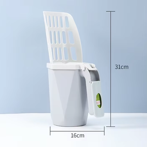 Pelle à litière pour chat en plastique tout-en-un de grande capacité multifonctionnelle et écologique Boîte de rangement pour déchets d'animaux domestiques - Product Image 3