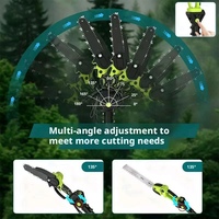 Sécateur télescopique sans fil, scie à branches hautes, ensemble d'outils de jardin pliables pour la taille des haies