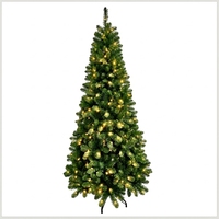 Sapin de Noël Artificiel Haut de Gamme Réaliste de 2,10 m avec Base Robuste en PVC Écologique pour Décoration de Salon