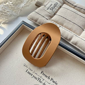 Pinces à cheveux plates mates de couleur neutre pour femmes, pince à cheveux ronde pour femmes - Product Image 4