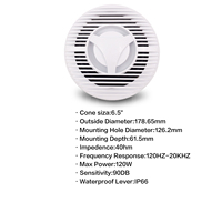 Haut-parleur/haut-parleur marin HASDA d'origine usine FASHION BT 2 voies 120W 6'' étanche pour bateau extérieur H-058