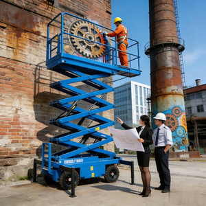 Elevador de Tijera Móvil Hidráulico de 6m 10m 16m con Motor Diésel para una Persona, para Terrenos Accidentados - Product Image 6