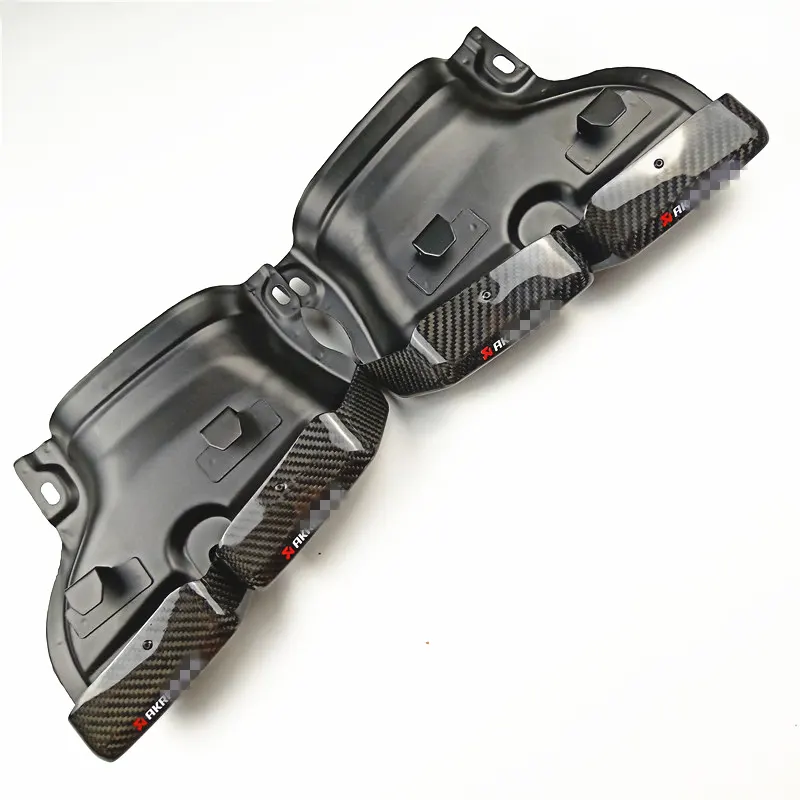 One Pair Akrapovic AMG Style Carbon Fiber Rectangle Exhaust Muffler Pipes Tips For Benz C/ E/ S/ CLA/ CLS/ GLC/ GLE/ GLS-Class