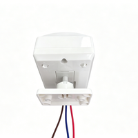 Détecteur infrarouge 180° 110-240V, charge maximale 1200W, détection 12m, luminosité et temps réglables, montage mural pour lampe murale extérieure