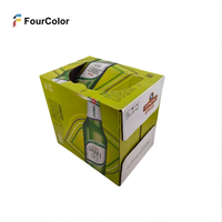 Boîte-cadeau personnalisée haut de gamme pour bière, en carton ondulé recyclable, impression quadricolore, revêtement UV, pour la restauration et les événements