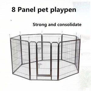 Valla de tubo cuadrado para mascotas, resistente para corralito de hierro interior/exterior, 24, 30, 42 y 48 pulgadas, 8 paneles - Product Image 2