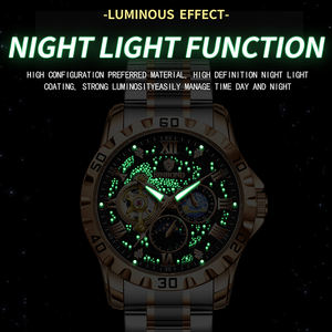 BINBOND Casual Fashion Wrist Watch New Genuine Men's Automatic Mechanical Watch Stainless Steel Watch Luminous Waterproof - Product Image 5