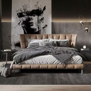 GEDO Custom Modern Queen King Full-Size <span class=keywords><strong>letto</strong></span> imbottito <span class=keywords><strong>in</strong></span> <span class=keywords><strong>legno</strong></span> con cassetti portaoggetti e testiera nella fondina - Product Image 6