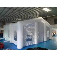Tente de Réception PVC Étanche Quatre Saisons sur Mesure avec Éclairage LED, Chapiteau Gonflable à Montage Rapide pour Événements