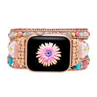 Bracelet de montre mince perlé multicouches tissé Bracelet de remplacement pour iWatch Ultra SE Series 9 8 7 6 5 4