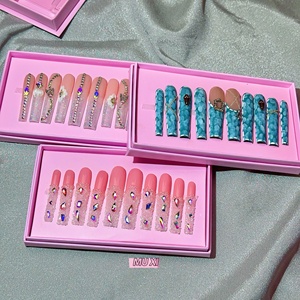 Derniers ongles et cils de luxe faits à la main Set de faux cils à presser Ninguen Perss Sur <span class=keywords><strong>Les</strong></span> Clous - Product Image 4