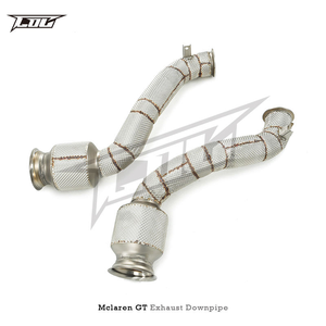 Downpipe Sportivo Personalizzato in Acciaio Inox Boska per McLaren GT 4.0T 2019-2023 con Scudo Termico e Catalizzatore - Product Image 3