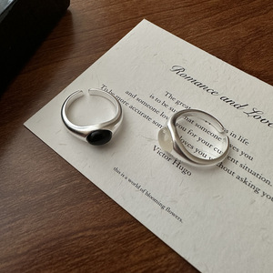 S925 Sterling Silver Korean Niche Matte <b>Sandblasted</b> Ring Trendy Korean Blogger Style Minimalist Wholesale - Product Image 1