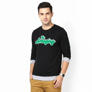 Camiseta de algodón de bambú para hombre con dobladillo curvo, manga corta, anti-bolitas, proveedor mayorista, directo de fábrica OEM - Product Image 1