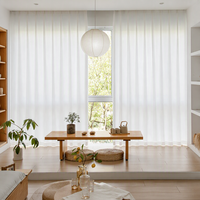 Voilage en Soie Douce au Toucher, Surface Texturée Fine, Taille Personnalisée pour Villa, Hôtel, Projet Résidentiel