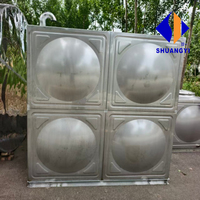 Réservoir d'eau carré en acier inoxydable SS304 de qualité alimentaire, capacité personnalisée, pour stockage d'eau domestique et hôtelier