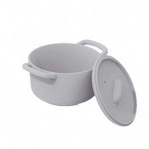 Modern Cute Double Ear Soup & Stock <b>Pot</b> Light Green Beige Yellow Silicone <b>Induction</b> Cooker Heat Resistance Steamer - Product Image 1