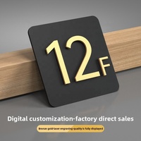 Plaque de sol numérique en acrylique personnalisable haut de gamme, multi-usages, avec installation adhésive OEM sur mesure