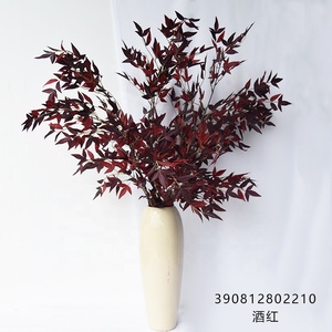 Hunan Zhangjiajie Fuyuan Yiwu orange <span class=keywords><strong>jaune</strong></span> soie plantes <span class=keywords><strong>tige</strong></span> unique nandina artificiel céleste feuilles de <span class=keywords><strong>bambou</strong></span> pour décoration de mariage - Product Image 4