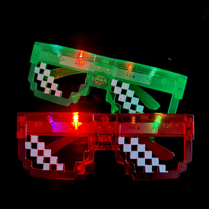 Lunettes LED de fête, mosaïque de pixels, lunettes lumineuses à <span class=keywords><strong>obturateur</strong></span>, Deal With It, pour Rave, Bar, Boîte de nuit, articles de fête, jouet lumineux - Product Image 2