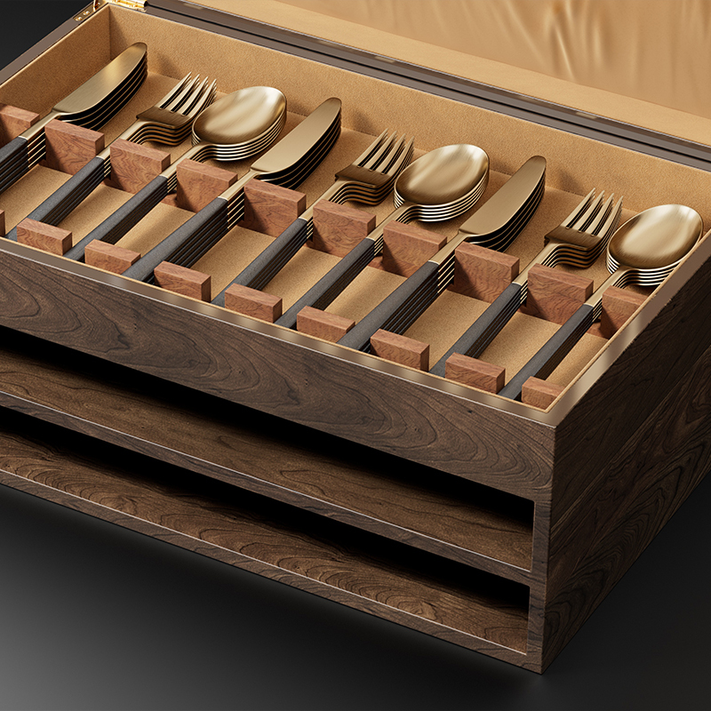 Maßgefertigte Luxus-Holzbox für Essbesteck – Aufbewahrungsbox für Geschirr, Besteck und Messer| Alibaba.com