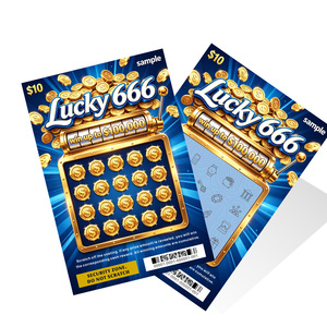 Carte à gratter d'impression offset de haute qualité pour billets de loterie Lucky 666 avec couleurs vives - Product Image 4