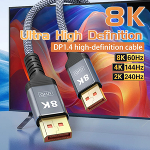 สาย Display Port 1.4 <span class=keywords><strong>ราคา</strong></span>พิเศษ ขายส่งแบบคละ สาย DP to DP ความเร็วสูง <span class=keywords><strong>8K</strong></span> 60Hz 4K 144Hz 2K 240Hz สำหรับ PC แล็ปท็อป <span class=keywords><strong>จอ</strong></span>ภาพ - Product Image 4