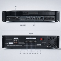 Amplificateur de puissance pour sonorisation 4 zones 70V 100V à montage en rack, 120W à 650W, entrées USB MP3 et double microphone