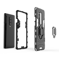 Étui de protection 2 en 1 antichoc en PC rigide et silicone souple pour Oneplus 8 Pro avec béquille intégrée et protection intégrale