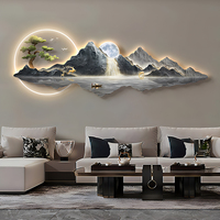 Custom Design Home Decor Led Illuminated Wall Art Canvas Home Entrance Home Decor Luxury Wall Arts 3D Led Light Painting