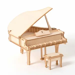 Juguetes educativos de ensamblaje 3D, bloques de construcción para padres e hijos, rompecabezas tridimensional hecho a mano, modelo tridimensional de piano