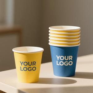 Gobelets à café jetables en papier à double paroi de 12 oz, écologiques, sans PFAS, avec logo personnalisé, revêtement aqueux, fournisseur de gobelets en papier - Product Image 1