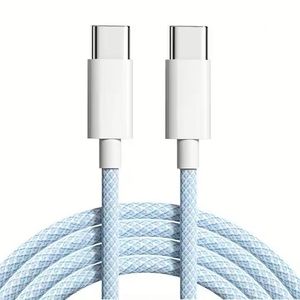 High Quality 60W Macaron USB-<b>C</b> <b>Cable</b> Nylon Braided <b>Type</b> <b>C</b> <b>to</b> <b>C</b> Data <b>Cable</b> Fast Charging <b>Cable</b> for Phone 15 16 - Product Image 1