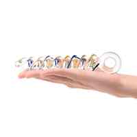 Vielseitige Kristallglas-Dildos Analplugs Weiblicher G-Punkt Klitoris-Stimulator Gewindeter Rotierender Analplug Sexspielzeug für Frauen