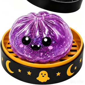 Juguete Antiestrés de Halloween con Forma de Fantasma, de Azúcar de Malta, para Ejercitar la Agarre y Aliviar el Estrés, en Caja de Regalo Festiva - Product Image 2