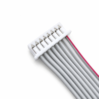 Câble plat en PVC gris MX1.25, conducteur en cuivre étamé, 300V, 2P-15P, pour une transmission de signal stable, câblage domestique