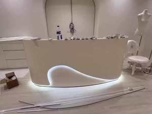 Factory Direct <b>Desk</b> Reception Counter Front <b>Desk</b> White Reception <b>Desk</b> Counter Office Table - Product Image 6