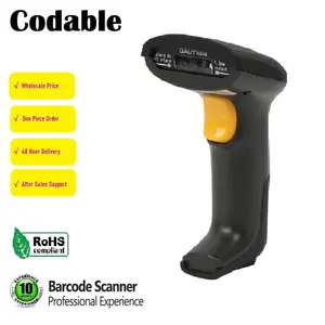 Spot Goods Handheld Barcode Scanner Wireless Wired Laser CMOS CCD Bar Code Reader 1D 2D Black Usb A4 Size Stock 32 Bit 6month