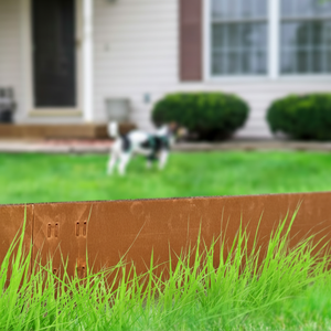 Bordure de paysage en acier corten Bordure extérieure de 4.5 pouces 1pc Ornement de jardin - Product Image 1