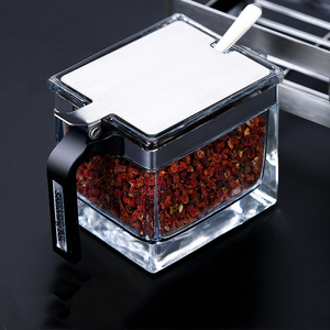 4pcs Cucina <span class=keywords><strong>sale</strong></span> <span class=keywords><strong>e</strong></span> <span class=keywords><strong>zucchero</strong></span> condimento box spezia vaso set con ripiano - Product Image 6