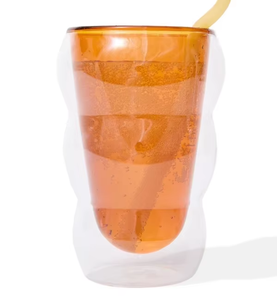 Vaso de Vidrio Borosilicato de Doble Pared, Curvo y Ondulado, Hecho a Mano, Color <span class=keywords><strong>Rosa</strong></span> <span class=keywords><strong>Pastel</strong></span>, Aislado, con Forma de Ola, Venta al Por Mayor Personalizada - Product Image 3