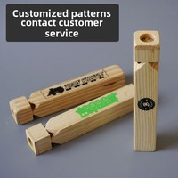 Solid Wood Train Whistle Flute Children's Musical Toy for Lung Capacity Training Wind Instrument Instrumental Tool