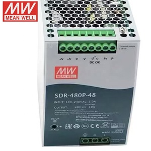 PFCMean bien <span class=keywords><strong>SDR</strong></span>-<span class=keywords><strong>480P</strong></span>-<span class=keywords><strong>24</strong></span> <span class=keywords><strong>SDR</strong></span>-<span class=keywords><strong>480P</strong></span>-48 24V48V 24V20A 48V10A intégré dans l'alimentation ca cc Rail Din alimentation industrielle Meanwell - Product Image 1