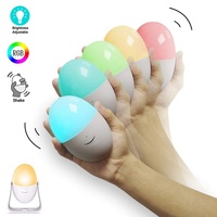 Veilleuse LED à intensité variable avec commande tactile au design moderne, petite lampe colorée changeante en ABS, piles incluses, chambre à coucher, chambre d'enfant