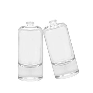 Venta caliente de vidrio transparente de lujo único redondo al por mayor vacío personalizado botella de spray de perfume con caja de embalaje - Product Image 2